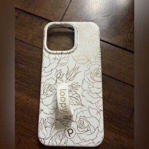 Loopy Case Gold Rose Pattern Phone Case